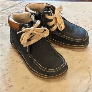 Kids Birkenstock Navy Leather Boots, size 29
